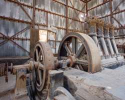 Though a number of industrial installations and equipment were used by them only a leaching shed and a saltpeter grinder could be seen today Though a number of industrial installations and equipment were used by them only a leaching shed and a saltpeter grinder could be seen today.